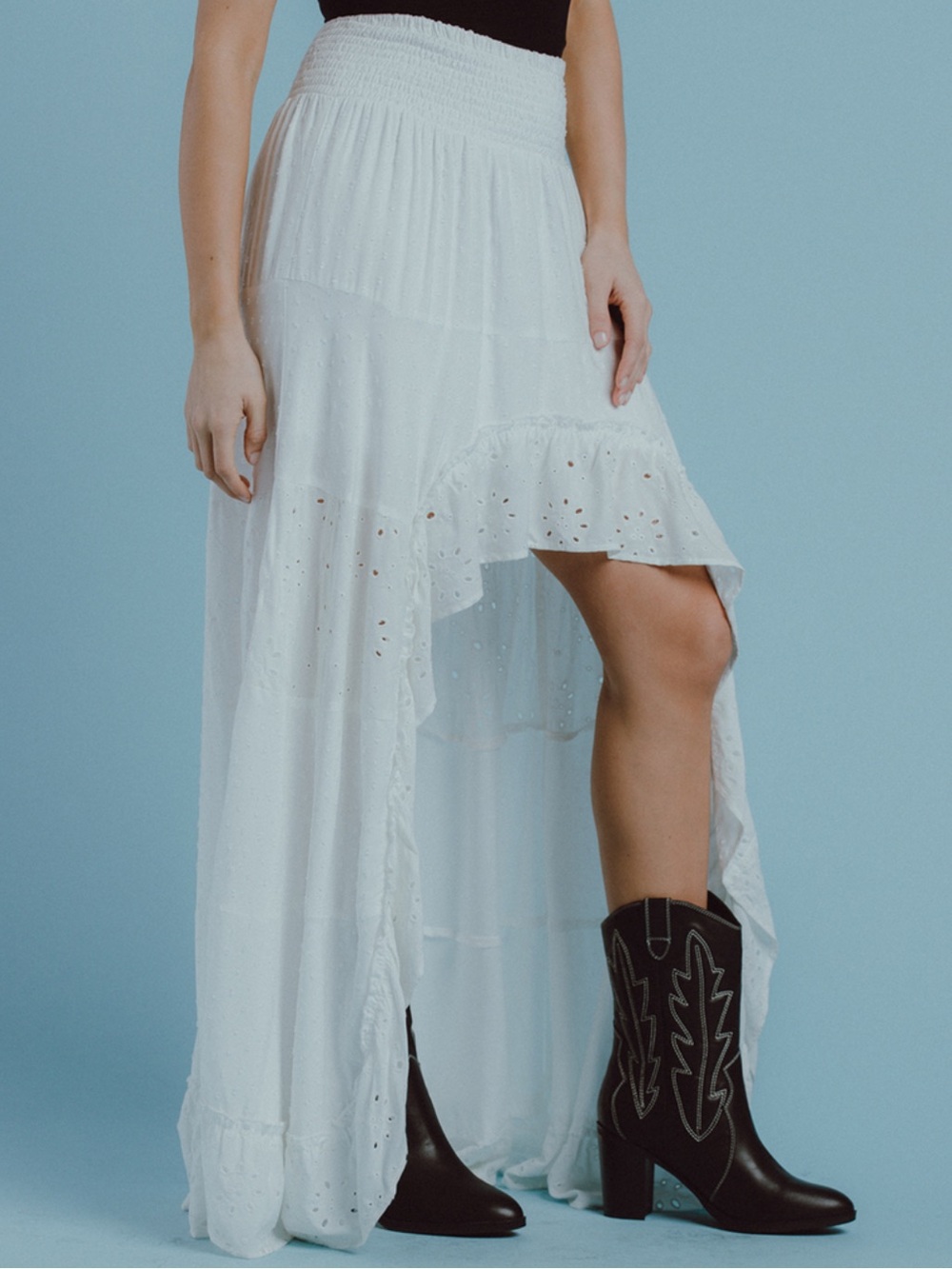 White maxi skirt